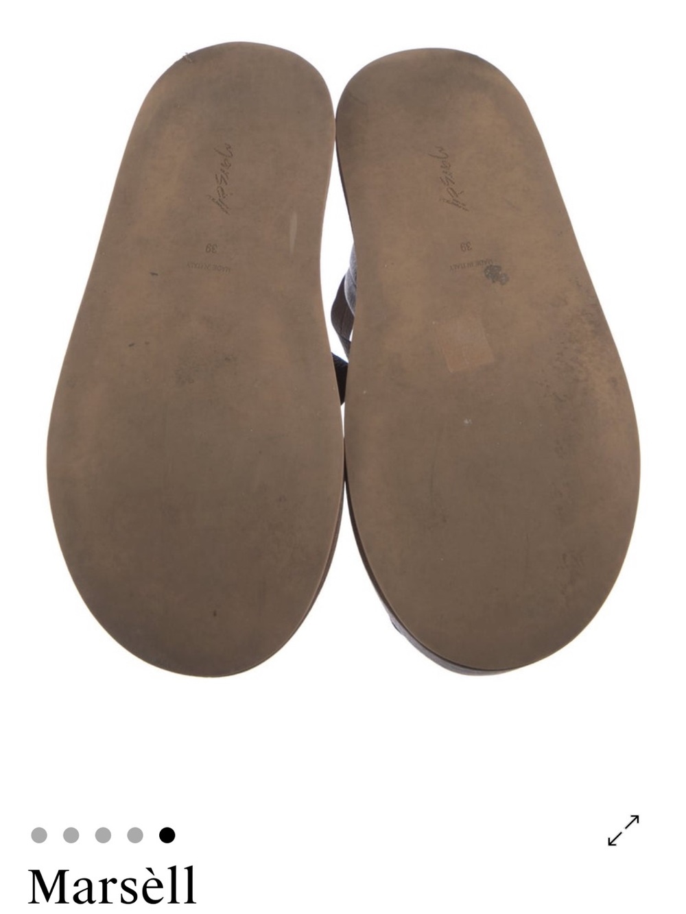 Marsèll Brown Leather Platform Wrap Sandals - Picture 6 of 6